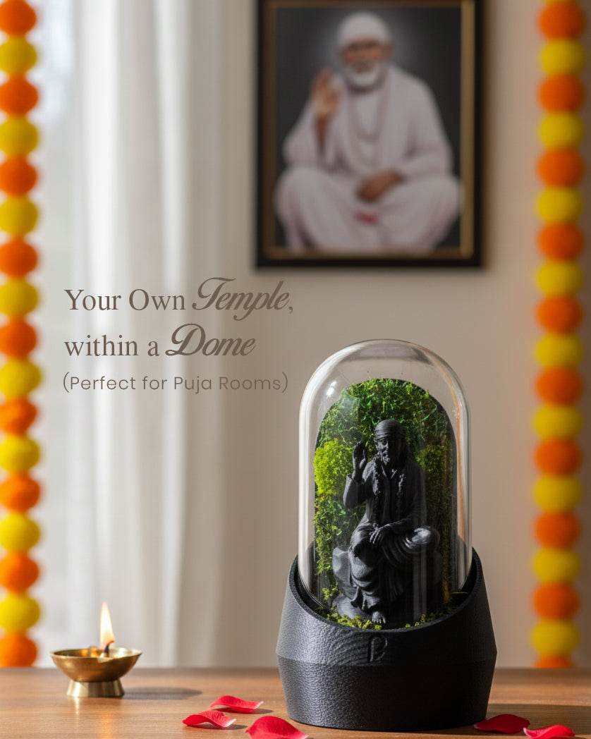 Sai baba Dome in a serene temple corner